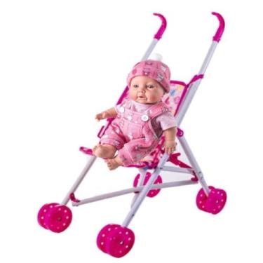 Imagem de Boneca Bebê Reborn Realista Menina Real Em Vinil e Carrinho - Milk Bri