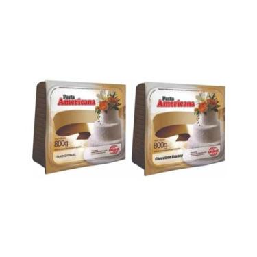 Imagem de Kit pasta americana tradicional + chocolate branco 800g cada - arcolor