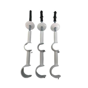 Imagem de Kit 3 Suporte Comum Duplo 19/28mm Para Varão - DECOR LIDER, Branco