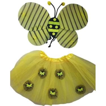 Imagem de Fantasia Infantil Abelha Asa Saia Abelhinha - JFL.Acessórios