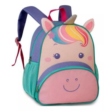 Imagem de Mochila Escolar Infantil Unicornio Menina Zoo Clio Pets Original Anima
