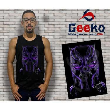Imagem de Regata Pantera Negra Black Panther Geeko, Preto, M