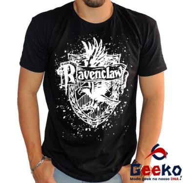 Imagem de Camiseta Corvinal 100% Algodão Harry Potter Ravenclaw Geeko, Preto gol