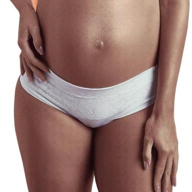 Imagem de Calça Gestante Vi Lingerie 320379 Cotton e Renda, Branco, G