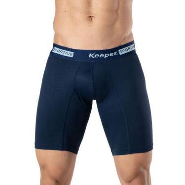 Imagem de Kit 5 cuecas boxer long leg compridas anti assadura corrida academia t