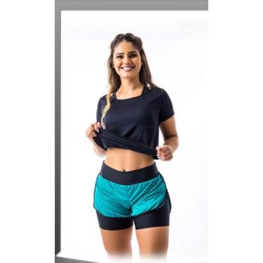 Imagem de Short de caminhada dry fit feminino fitness - Ellys Fitness, Verde, GG
