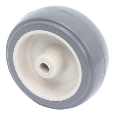 Imagem de (2pçs) Roda 3pol. 312 Bp Pvc Cinza Anti Risco 60kg Eixo 5/16 - RODILIN