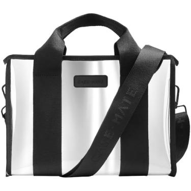 Imagem de Case-Mate Bolsa de praia pequena cromada prateada - Bolsa de praia leve com alça transversal para mulheres - impermeável, à prova de pontas, dobrável e lavável - Bolsa para piscina, viagens e férias