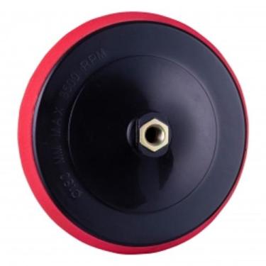 Imagem de Prato Com Tiras Autocolantes Espuma 7'' Vermelho - Abrasivos