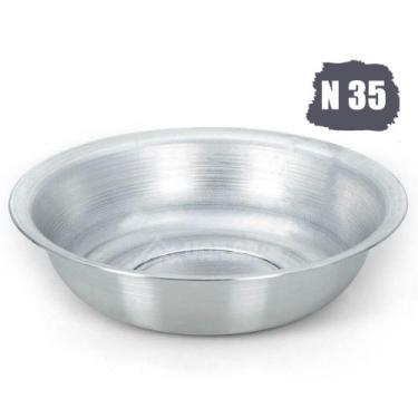 Imagem de Bacia Multiuso Media 35 Cm Aluminio 5L Reforcado Pro com orla Cuba - A