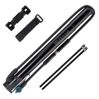 Imagem de GIYO Bomba de piso para quadro de bicicleta - compacta e durável, enchimento rápido de pneu para estrada e MTB - Presta/Schrader, Max 140 psi - Bomba pequena com medidor (GM631)