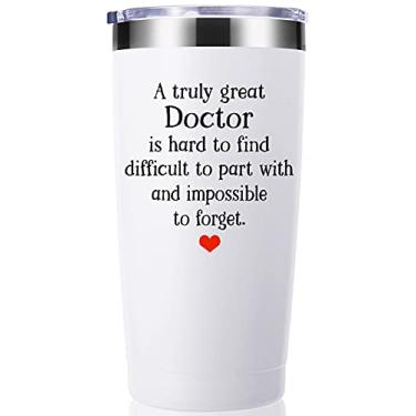Imagem de Caneca de presente médica de 590 ml. Um verdadeiro médico é difícil de encontrar e impossível de esquecer. Aniversário, Natal, presentes de agradecimento, presentes de aposentadoria para médicos, homens e mulheres (branca)