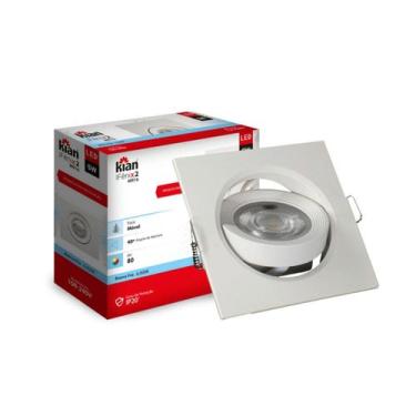 Imagem de Spot Led de Embutir Móvel Quadrado Mr16 5w 6000k Economax Kian, Branco