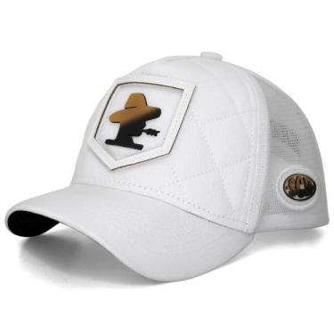 Imagem de Boné Sacudido's - Logo Matelassê - Fogo - Branco - Infantil - Sacudido