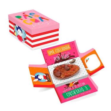 Imagem de Caixa Surpresa para Meio Ovo 350g - Brilho de Páscoa Rosa 17,5x13,5x10