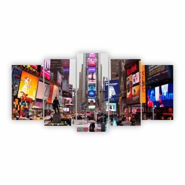 Imagem de Quadro Times Square New York Nova Iorque colorido em MDF - PlimShop