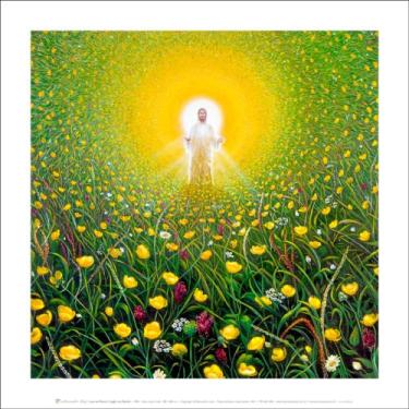 Imagem de Pôster Jesus entre flores - religião - encantos da Natureza - 50 x 50 