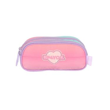 Imagem de Estojo Escolar 2 Divisórias Roxo Colors Up4You - Luxcel