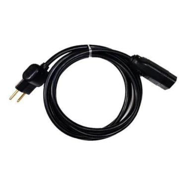 Imagem de Extensão Elétrica 10a/20a Reforçada 5 m PP 2x1,5mm Plug Reto - Margiri
