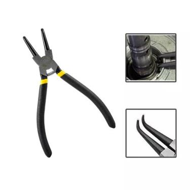 Imagem de Alicate Para Anéis Interno Pistão Rodas 7 Pols Bico Curvo - EDA