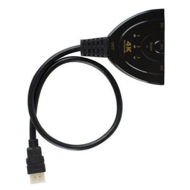 Imagem de Chave Seletora Hdmi 3 Entradas 1 Saida Versão 1.4 Evus C-079