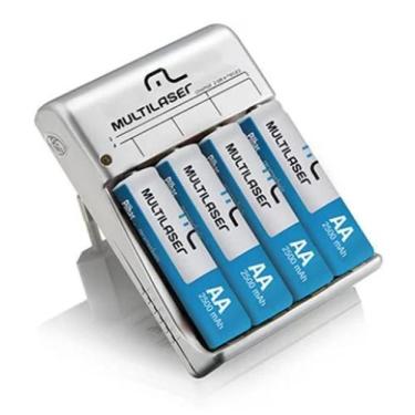 Imagem de Carregador De Pilhas 4 Pilhas Aa Multilaser Bivolt - A.R Variedades Mt