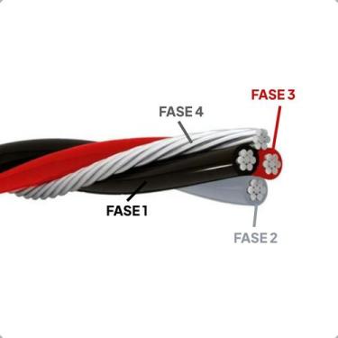 Imagem de Cabo/Fio De Alumínio  Quadruplex 16mm  Rolo Com 100 Metros - ALUMI BRA