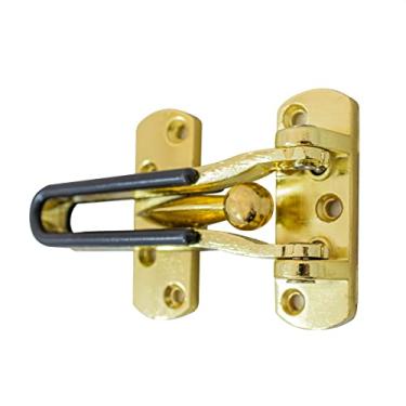 Imagem de Fecho de Segurança Trifor Dourado Em Aço Inox Fecho De Porta Trifor Dourado Pega Ladrão Trava Hotel Casa