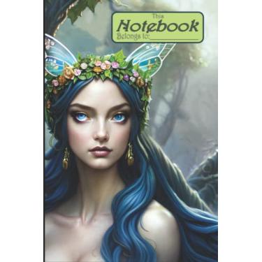 Imagem de Guardian of Spring: Beautiful Portrait Digital Cover Art, Black, 120 lined pages, Notebook