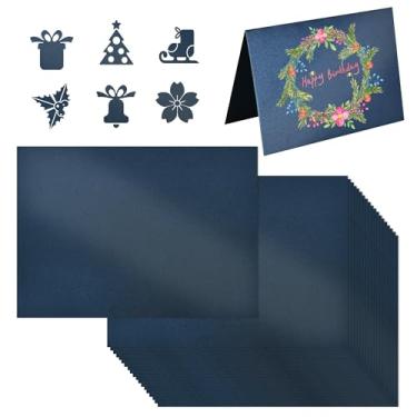 Imagem de BEISHIDA Cartolina brilhante de 12,7 x 18 cm, papel azul royal, folha de papel artesanal premium 250GSM para convites, Cricut, cartões postais, cartões comemorativos, projetos de arte DIY (50 folhas)