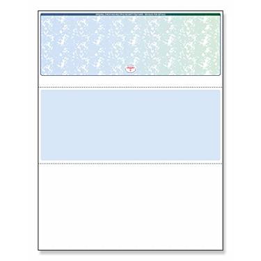 Imagem de NextDayLabels - Estoque cheque em branco para laser/jato de tinta, 21 x 28 cm, 500 folhas por pacote (parte superior prismática azul/verde)