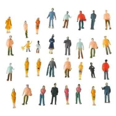 Imagem de 25 Miniaturas Pessoas Humanos Personagens Escala Ho - 1:75 Para Maquete