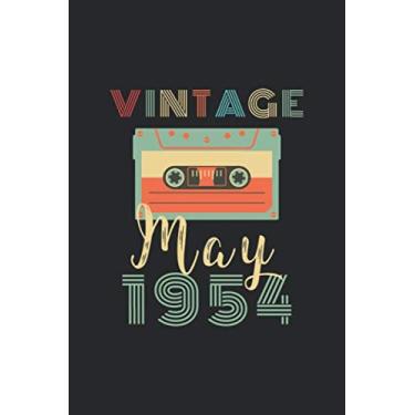 Imagem de Vintage May 1954: Best Birthday Gift For Any Family Members, Friends, Co-Workers, Men, Women - Blank Lined Notebook/Journal - Retro Birthday - Happy Birthday Gift To Persons Who Born in May 1954