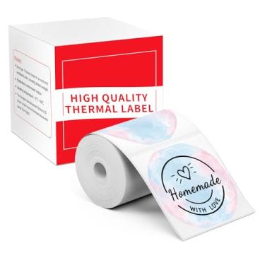 Imagem de Ponek Etiqueta redonda compatível com M100/M110/M120/M260/M220/M150, 1,96" x 1,96" (50 x 50 mm), etiqueta de cor gradiente de círculo térmico para logotipo/etiquetas de presente/etiqueta de