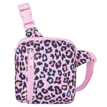 Imagem de Bolsa tiracolo infantil, pochete para meninas, meninos, bolsa fofa de desenho animado bolsa de cinto de viagem, presente para meninos e meninas, Leopardo, Small, Bolsa fina