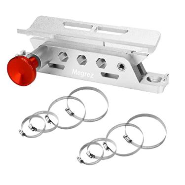 Imagem de MEGREZ Suporte Ajustável para Extintor de Incêndio, Suporte de Alumínio de Liberação Rápida para Extintor de Incêndio com 8 Grampos, Compatível com Jeep Wrangler Utv Polaris Rzr, Prata