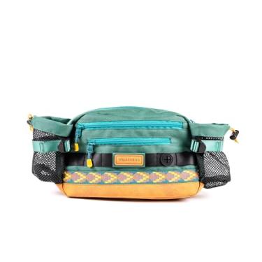 Imagem de Wilderdog Mega Hip Pack com capacidade de 3 litros, dois bolsos de malha para garrafa de água, alças internas para chaves, alças ajustáveis e dispensador de saco de cocô, Evergreen, Pochete de