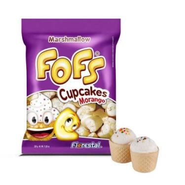 Imagem de Marshmallows Fofs Cupcakes Morango - 160g - Florestal