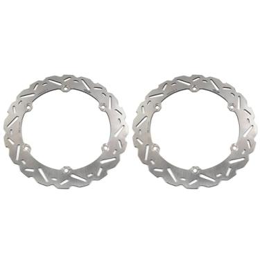 Imagem de 1 par de rotor de disco de freio dianteiro compatível com Honda CB650F ABS 2014-2018, CBR650F 2014-2018 ABS inclui, peças de acessórios de reposição de motocicleta