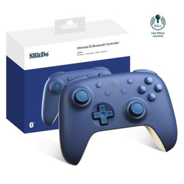 Imagem de 8Bitdo Ultimate 2C Bluetooth Controller (Hall Effect Joystick Update) - for Switch, with Remappable L4/R4 Bumpers, 6-axis Motion Control, Rumble Vibration and Turbo Function (Dark Blue)