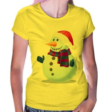 Imagem de Baby Look Boneco de neve - Foca na Moda, Amarelo, M