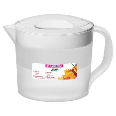 Imagem de Jarra Agua Oval Plástico Sanremo Porta Geladeira 1,27 L