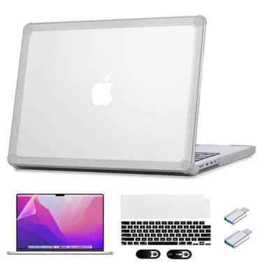 Imagem de ZEERSIDEND Capa protetora para laptop MacBook Pro 35.6 cm versão 2021-2024 M4 M3 M2 Pro/Max Chip A3185 A3401 A3112 A2992 A2918 A2779 A2442 resistente à prova de choque capa protetora para laptop,