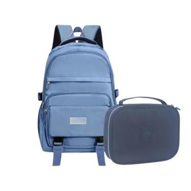 Imagem de Kit Mochila Estojo Necessaire Notebook Organizador  Faculdade Alça Aco