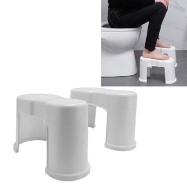 Imagem de Banco de toalete, banco de cocô antiderrapante para banheiro, banco de plástico para adultos,banco de cocô portátil para pés de toalete, banco de degrau de penico estável e espesso