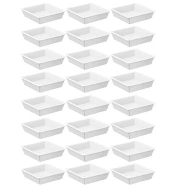 Imagem de Kit 24 Molheiras Para Shoyu Brancos 50ml Sushi Potes Porta Molhos Japo