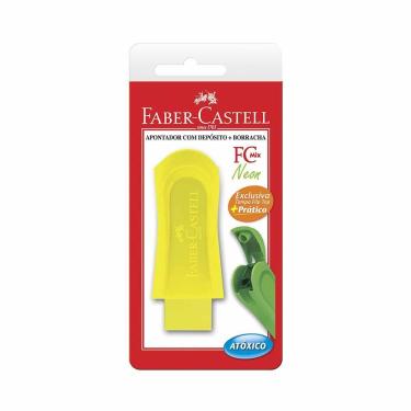 Imagem de Apontador Faber-Castell com Depósito e Borracha Mix Neon Cores Diversas - Item  Variado