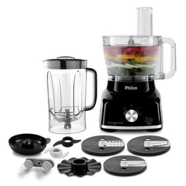 Imagem de Multiprocessador de Alimentos Philco 1700W Preto PMP1600P 9 em 1, 110V