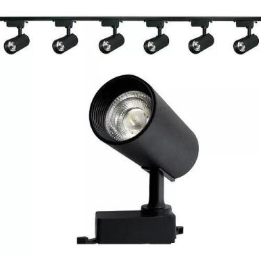 Imagem de Trilho Eletrificado 1m e 4 Spots LED 7w 6000k Preto - &5Avela 
