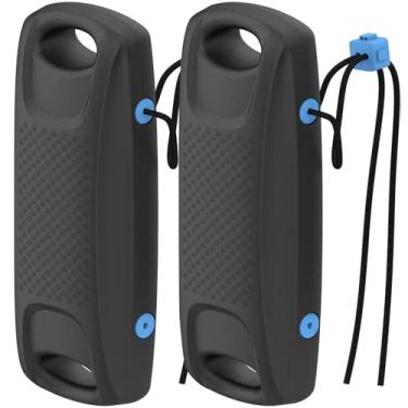 Imagem de DEDU Para-lamas de barco para ancoragem, para-choques de barco EVA atualizados portáteis com corda elástica e trava fixa, para-lamas de barco de pontão, para-lamas de barco, para-choques ideais para